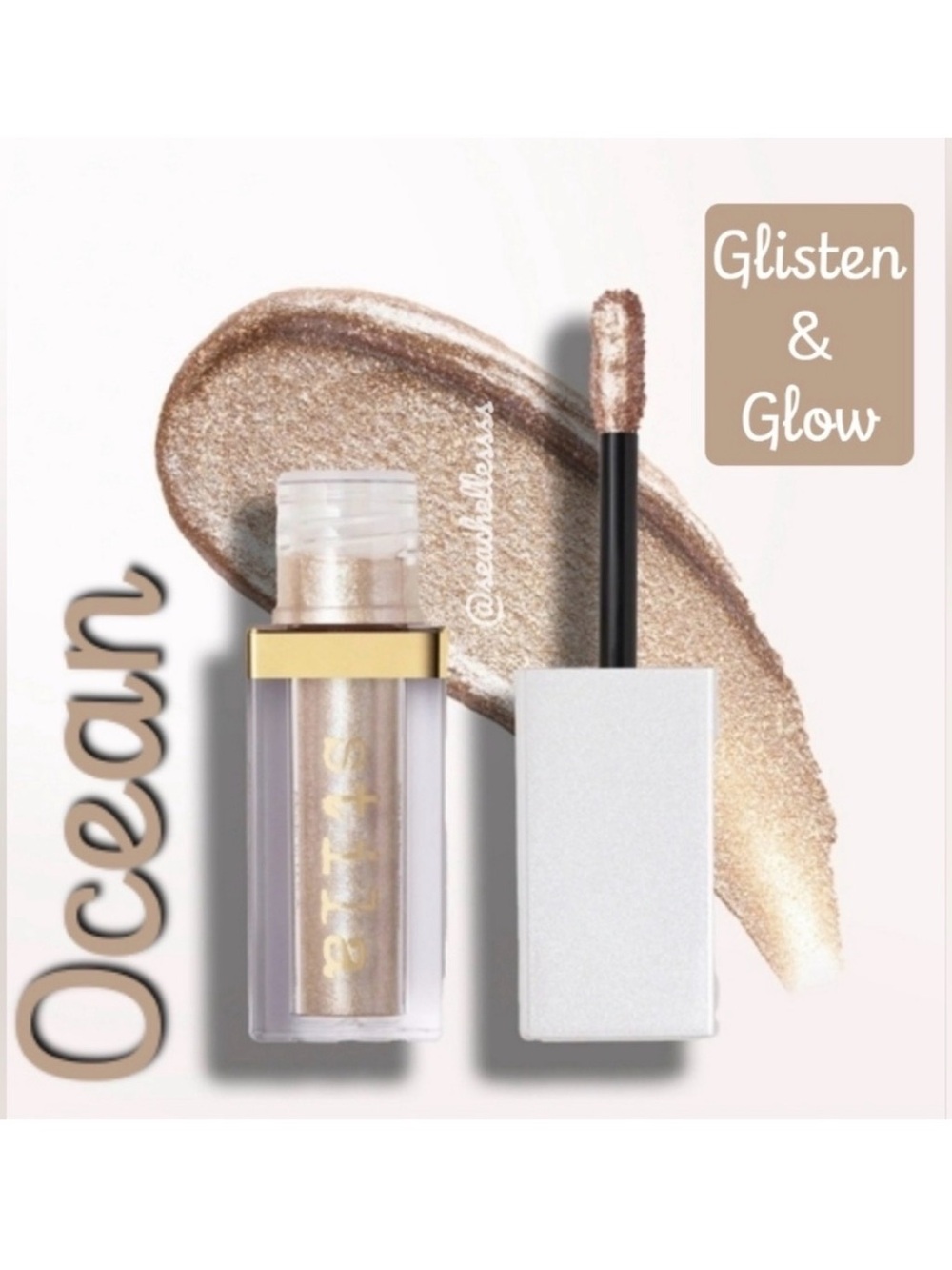Ocean Glisten & GLow Liquid Eyeshadow Stila Brand NEw in Box Authentic Full Size